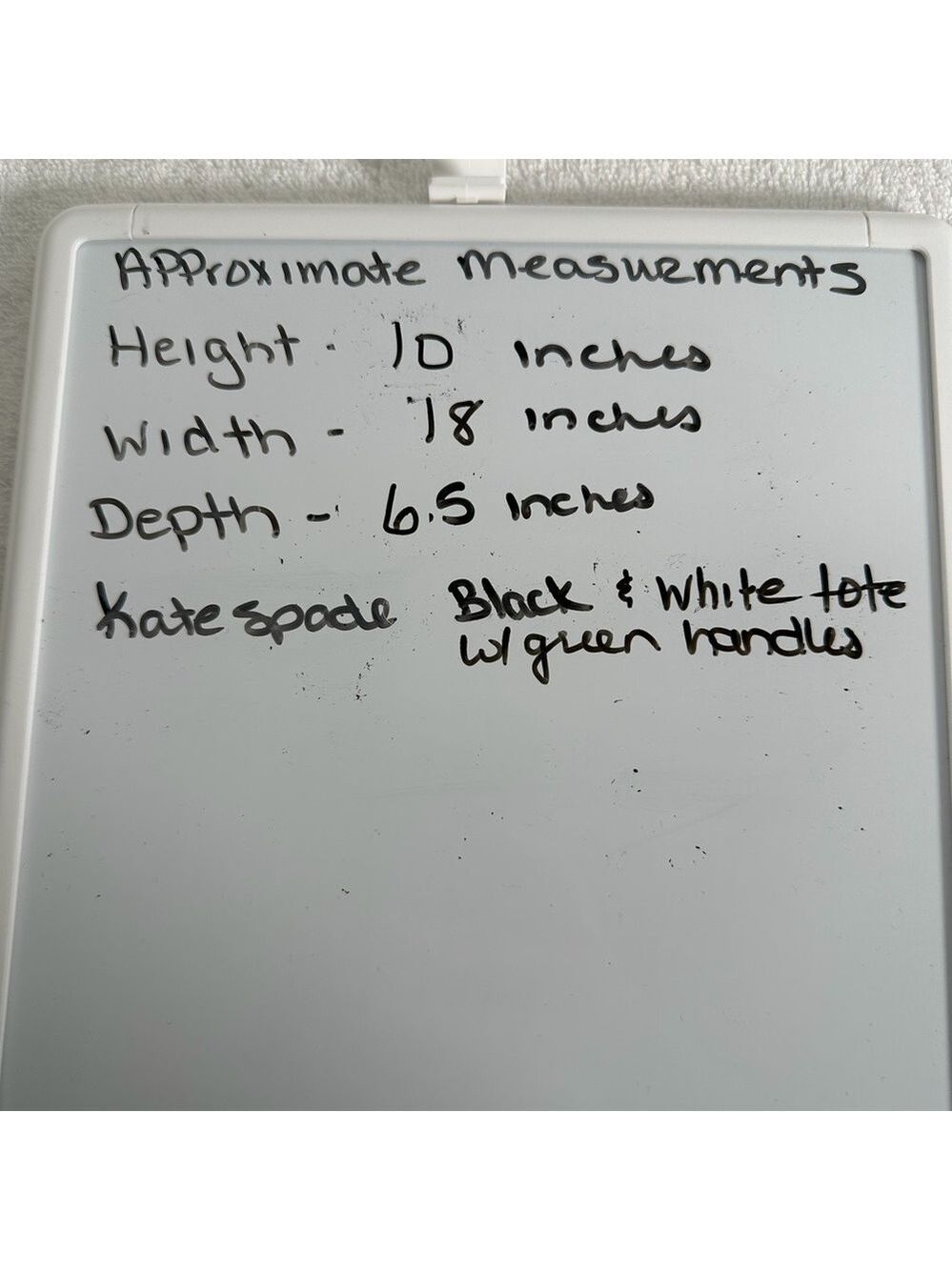 Kate Spade Black Tote with Green Handles - Picture 8 of 8